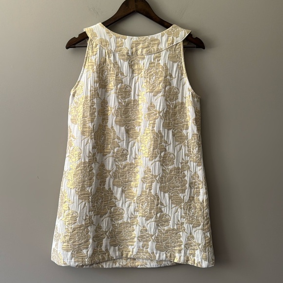 RENEE C. BY SO COOL COTTON VISCOSE POLY BLEND JACQUARD DRESS SIZE LARGE - Picture 2 of 11